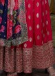 Wedding Wear Anarkali Suit In Rani Color